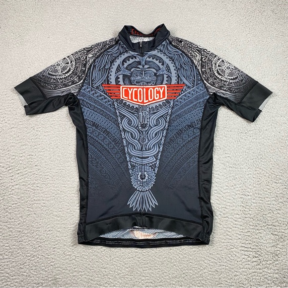Cycology Cycling Jersey Men's Size S Full Zip Short Sleeve Performance Stretch - Picture 1 of 10